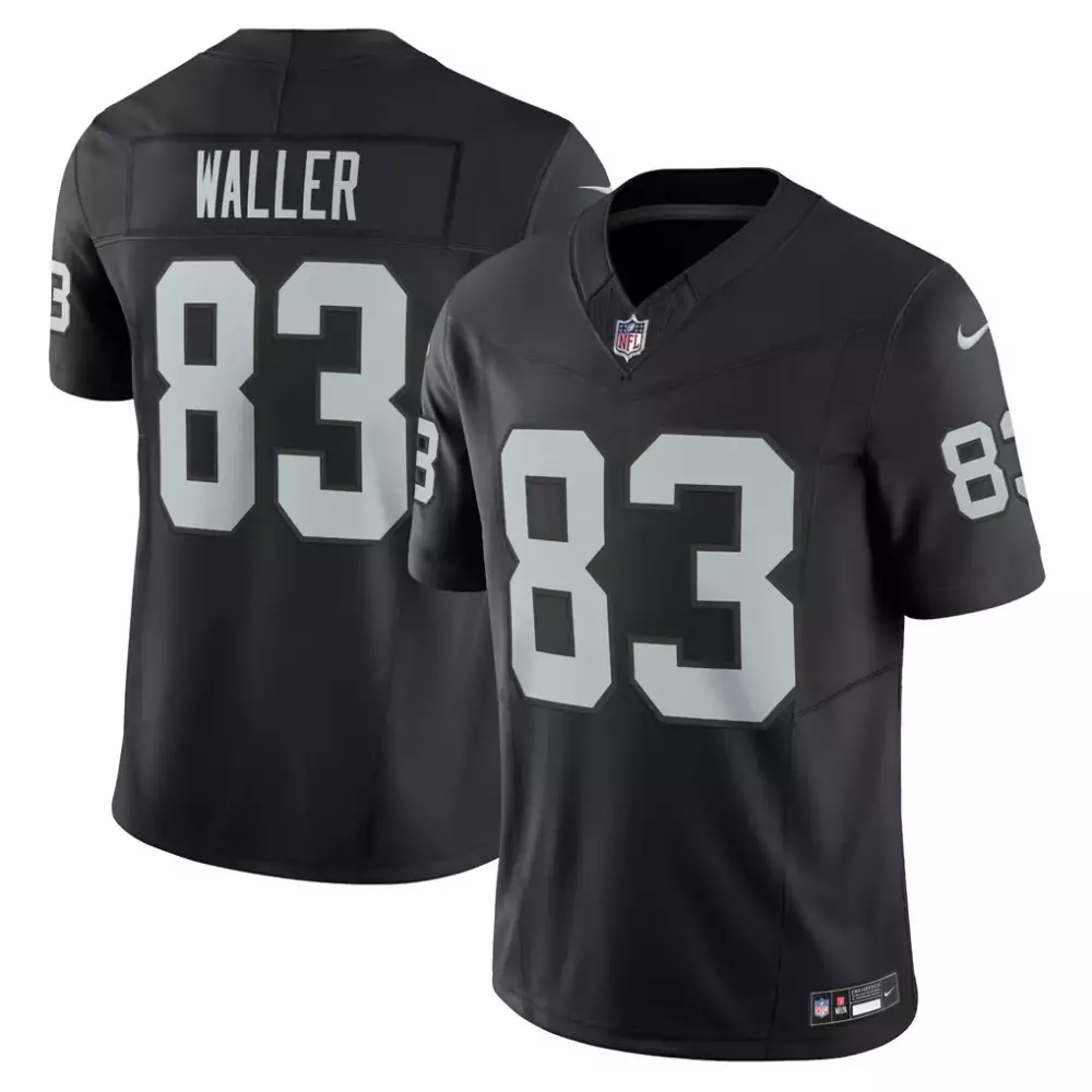 Darren Waller 83 Raiders Jersey Black Men Official Grey Vapor Limited