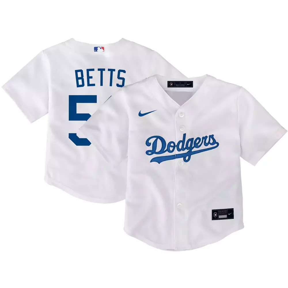 Mookie Betts 50 Dodgers Jersey White Men Blue All Stitched Vapor