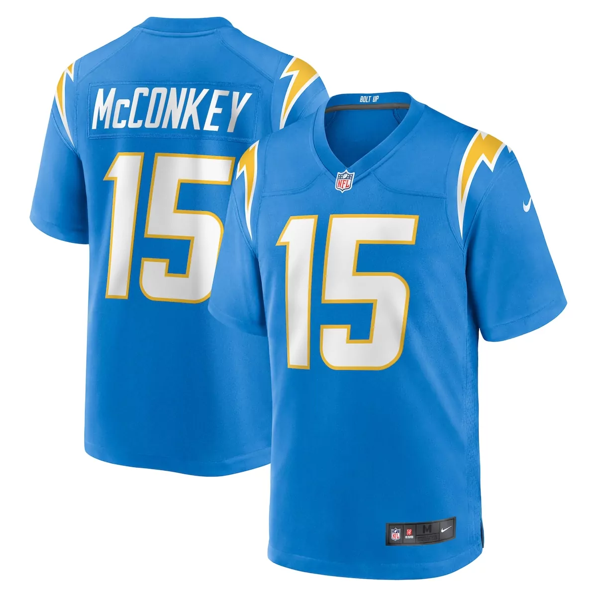 Ladd Mcconkey 15 Jersey Blue Los Angeles Chargers Men Replica Yellow White Game