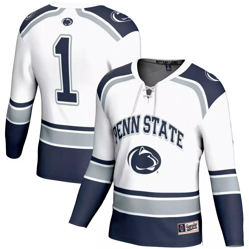 Penn State 1 Jersey White Gameday Navy Blue Grey Custom All Stitched Vapor