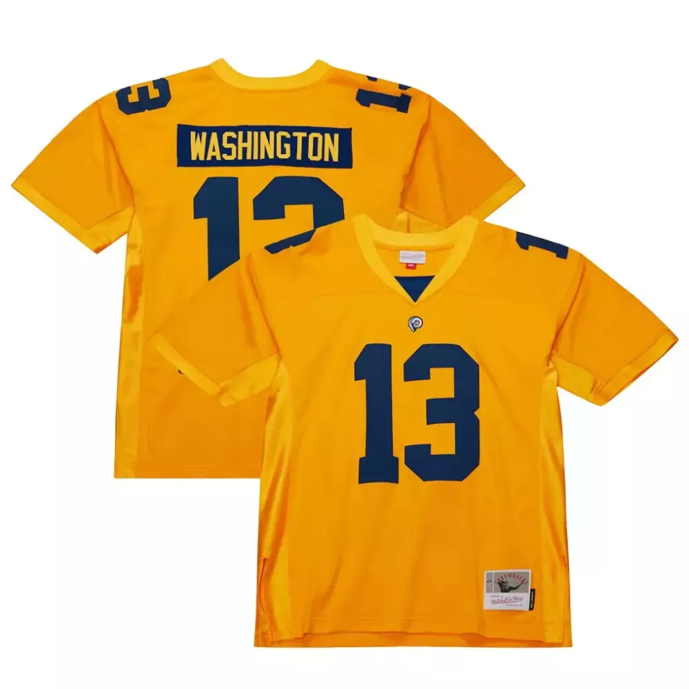 Washington 13 Rams Jersey Gold Men Authentic Navy Blue Fashion