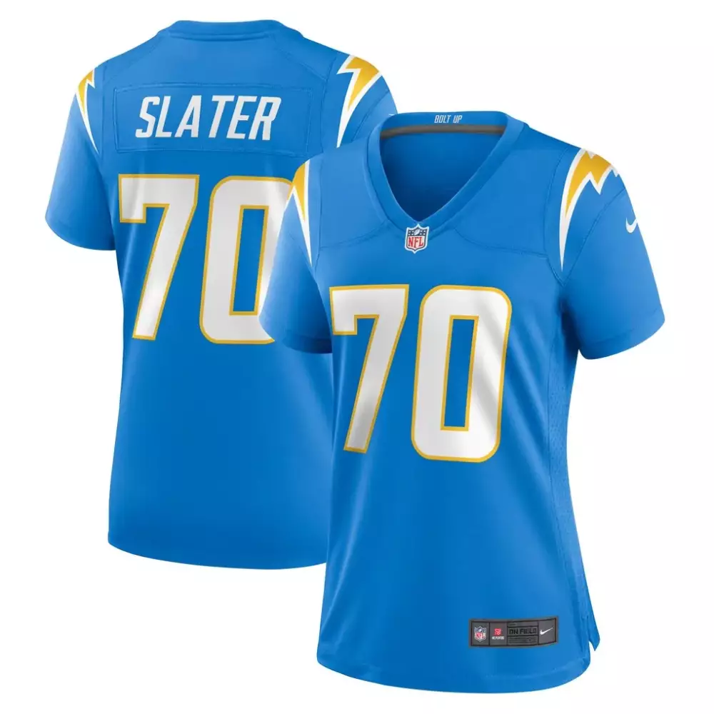 Rashawn Slater 70 Chargers Jersey Blue Men Replica White Yellow Game