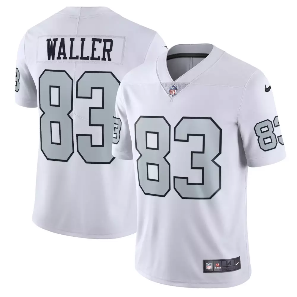 Darren Waller 83 Raiders Jersey White Men Black Silver Alternate Vapor Limited All