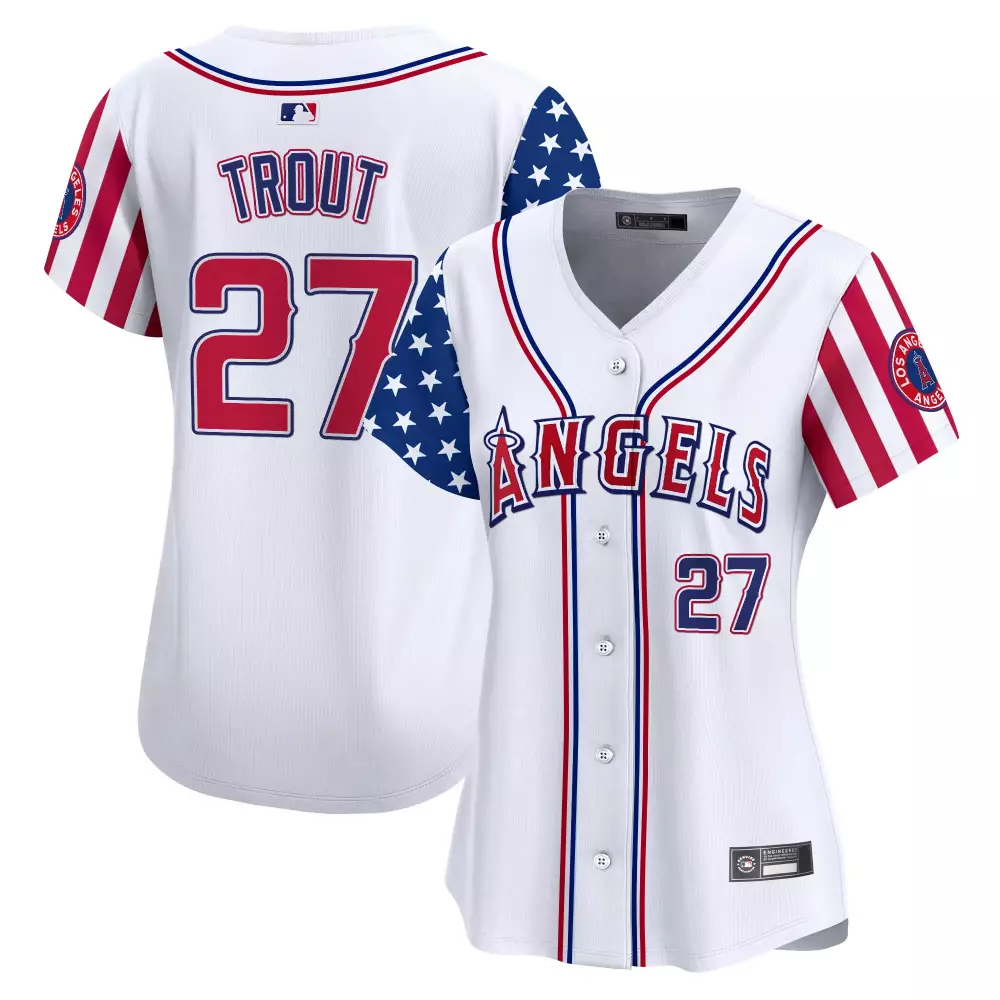 Soler Independence 27 Jersey White City Connect Los Angeles Angels Men Split Design
