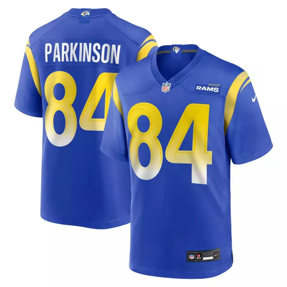 Colby Parkinson 84 Rams Jersey Royal Blue Men Replica Yellow White Game