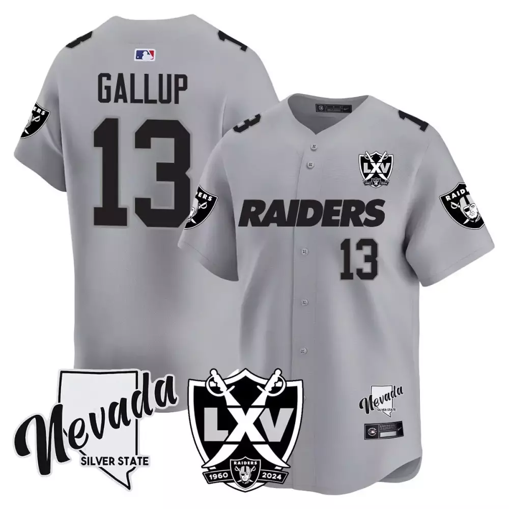 Michael Gallup 13 Raiders Jersey Silver Lxv Men Black Vapor Premier Limited Anniversary