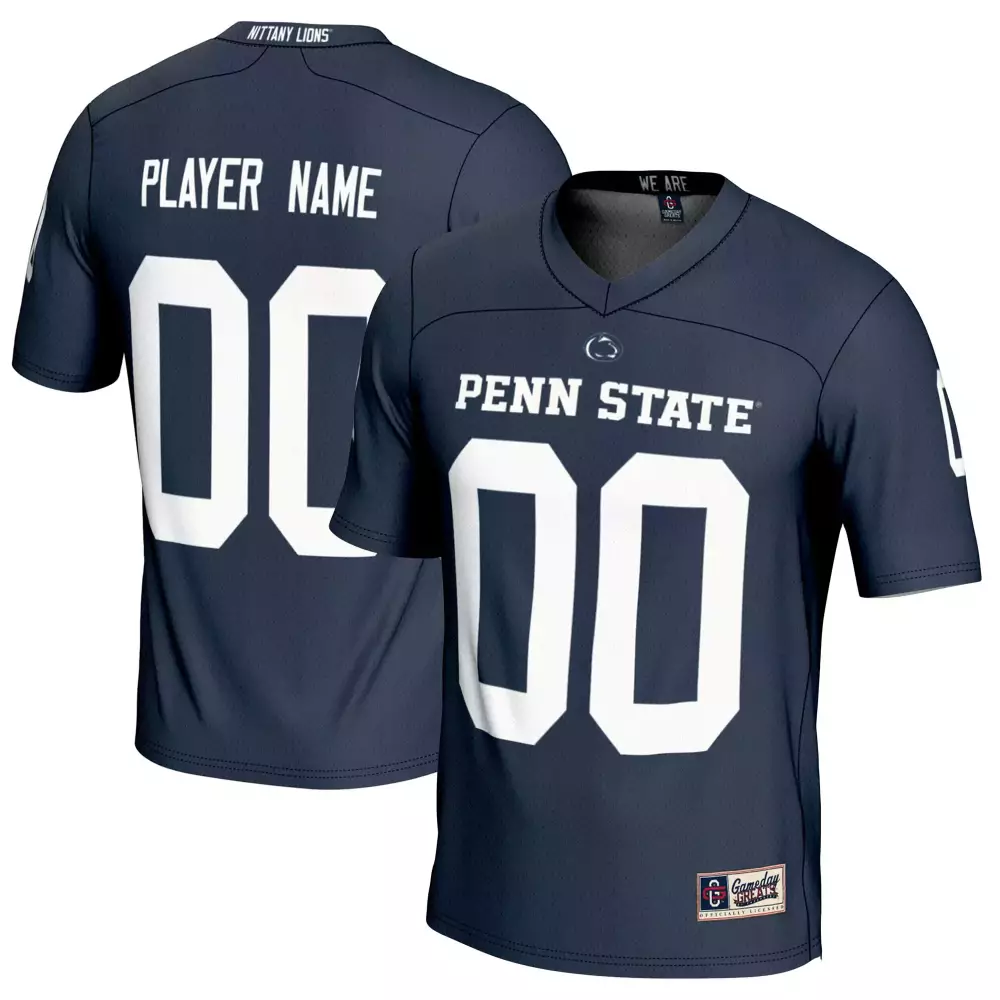 Penn State Jersey Navy White Custom All Stitched Vapor