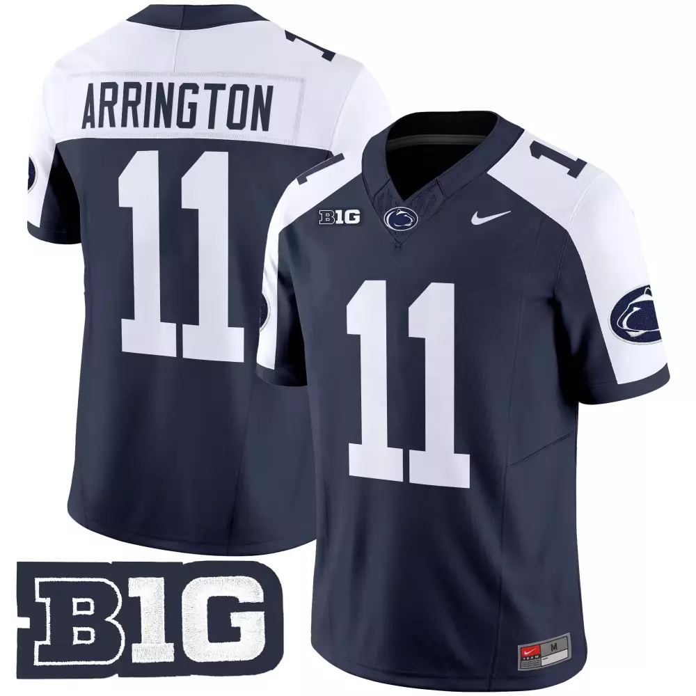 Allar Nittany 11 Jersey Navy Penn State Lions Big Ten Men White Stitched Vapor