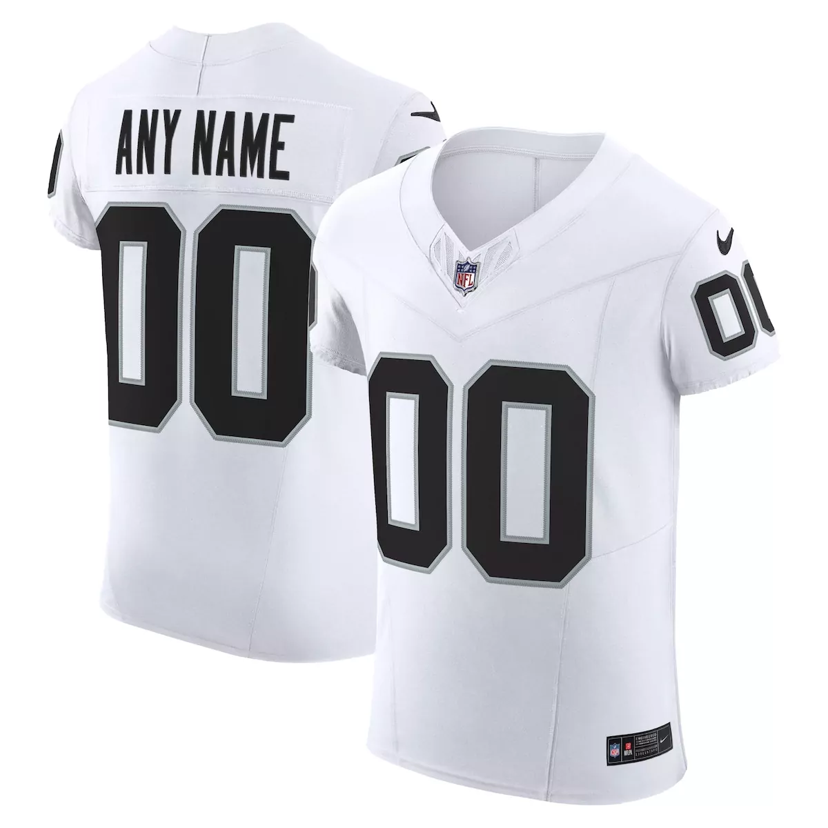 Las Vegas Raiders Jersey White Men NFL Alternate Black Gray Vapor Elite Custom