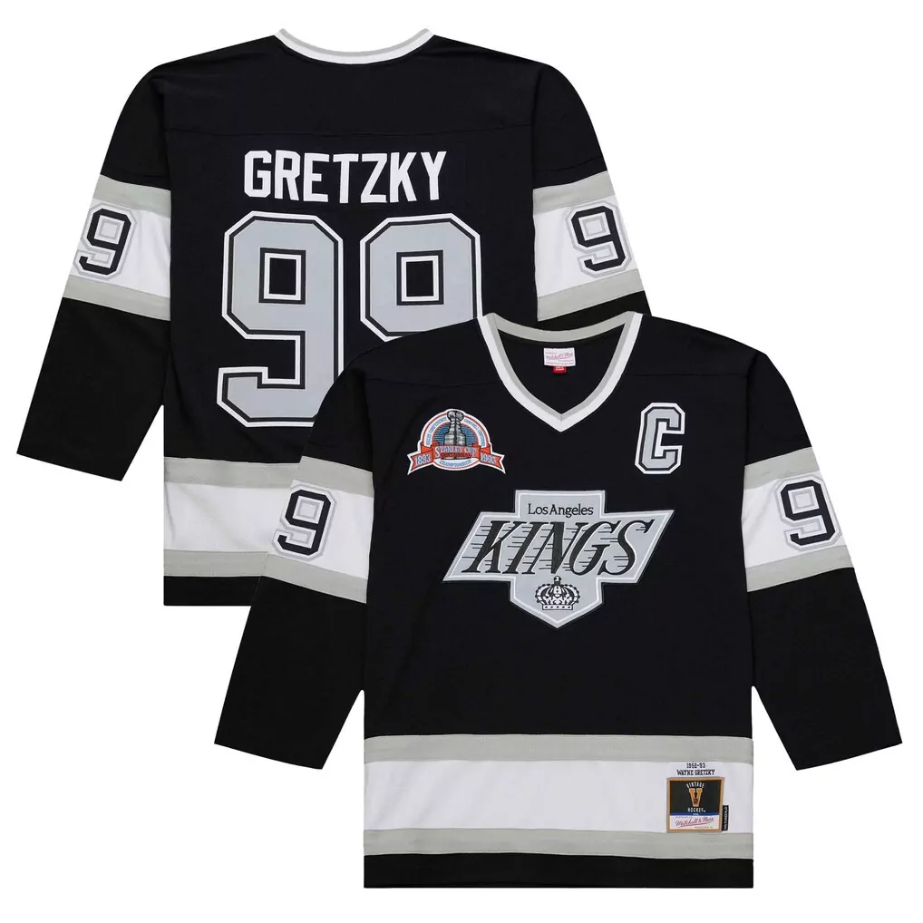Wayne Gretzky 99 Jersey Black Vintage Los Angeles Kings 1993 Stanley Cup Championship