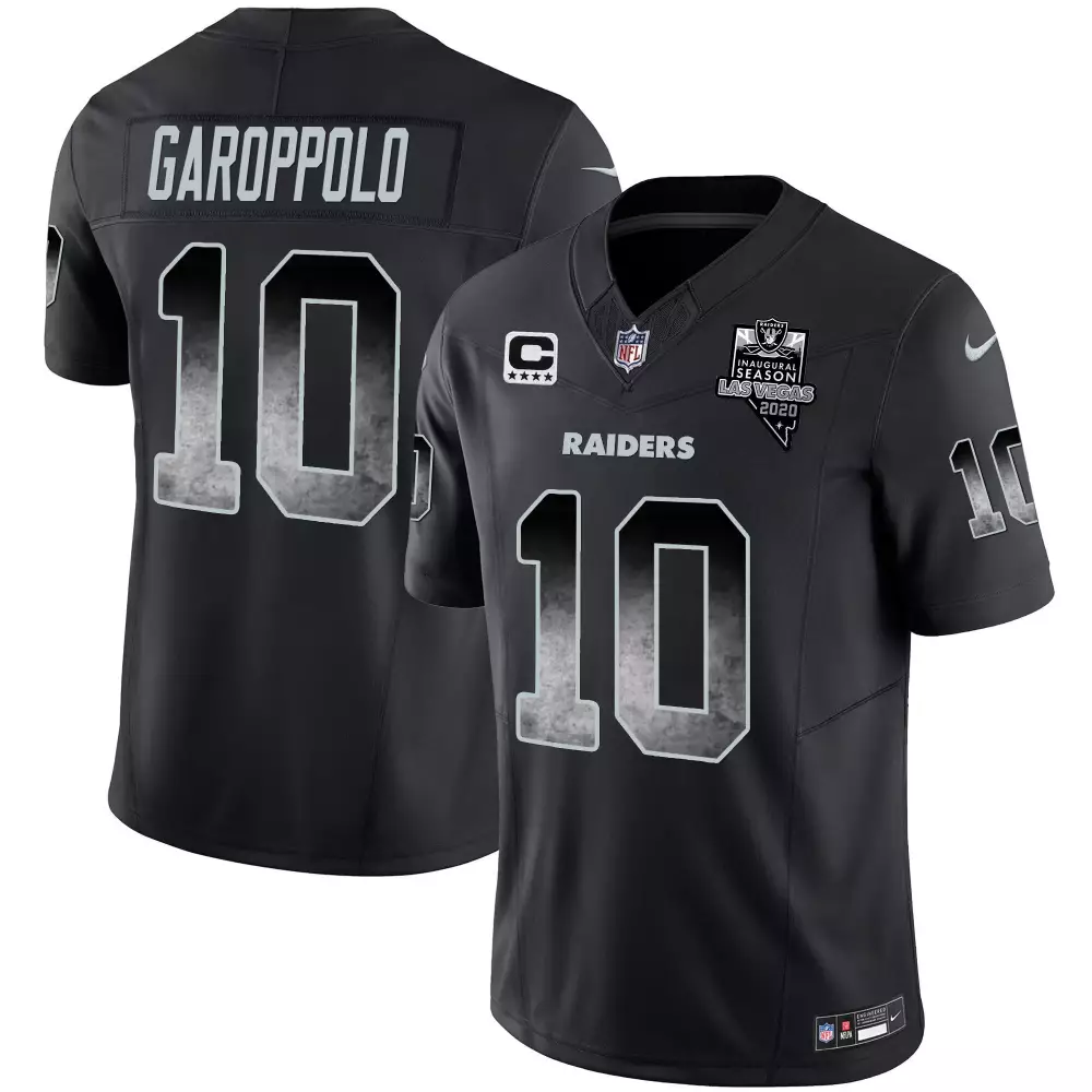 Jimmy Garoppolo 10 Raiders Jersey Black 2020 Las Vegas Inaugural Season Men Replica