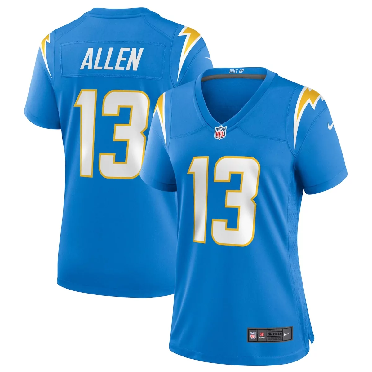 Keenan Allen 13 Chargers Jersey Blue Men Replica White Yellow Game