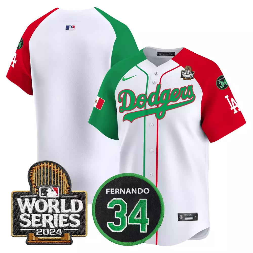 Fernando 34 Dodgers Jersey Black World Series 2024 California LA Men Alternate Split Design