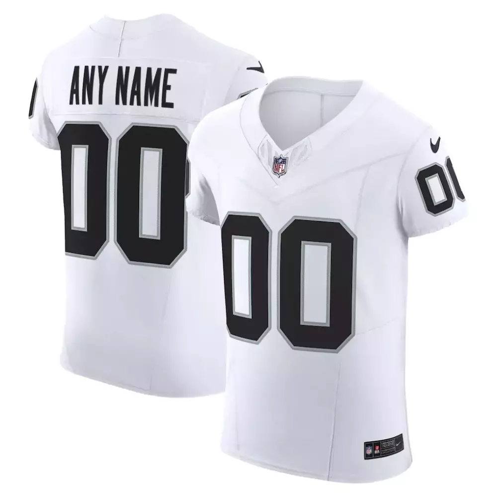 Las Vegas Raiders Jersey White Men Alternate Black Silver Vapor Elite Custom
