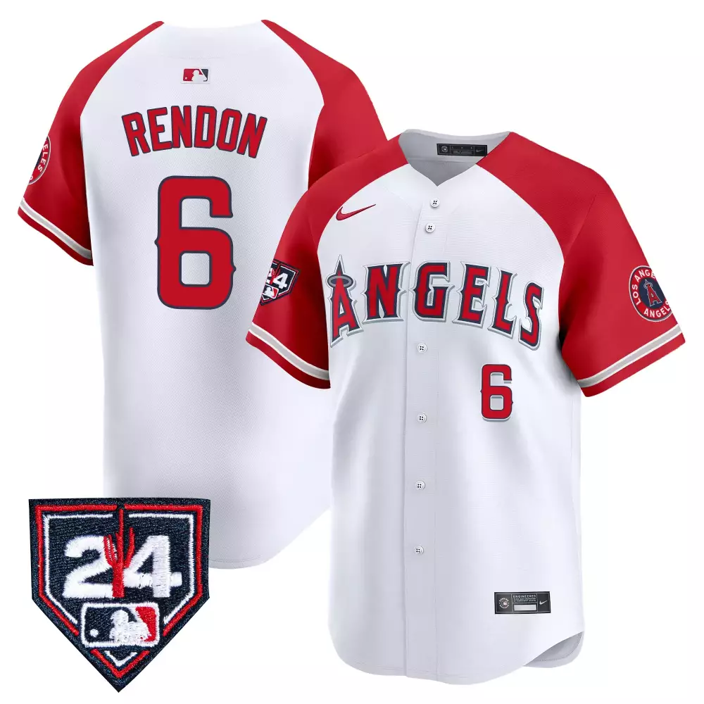 Anthony Rendon 6 Angels Jersey White City Connect 2024 Men Split Design Red Alternate