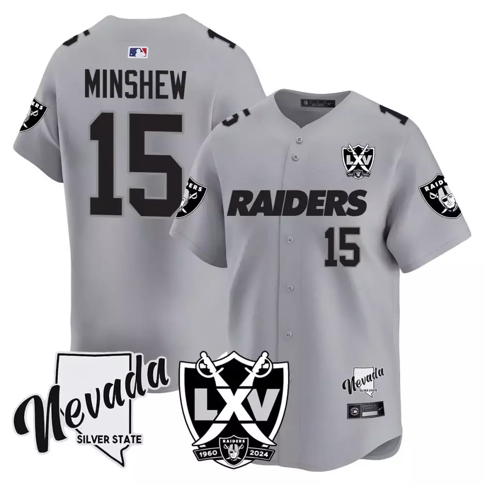 Gardner Minshew 15 Raiders Jersey Gray Men Black Vapor Premier Limited Anniversary