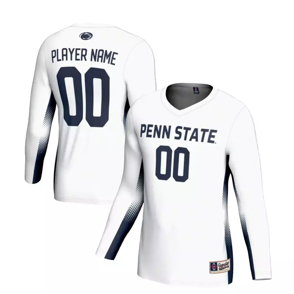 Penn State Jersey White Long Sleeve Navy Gameday