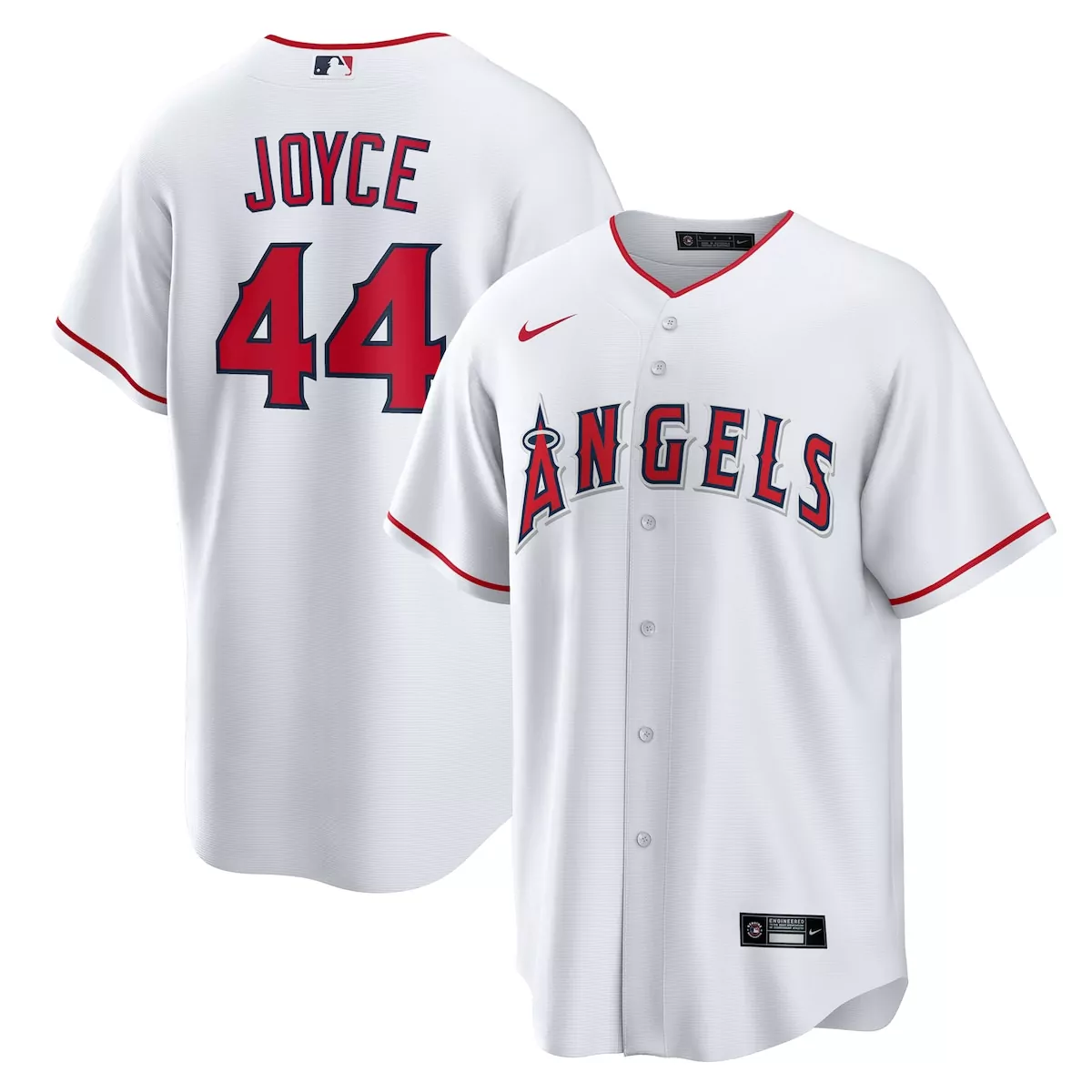 Ben Joyce 44 Angels Jersey White Red Navy Home