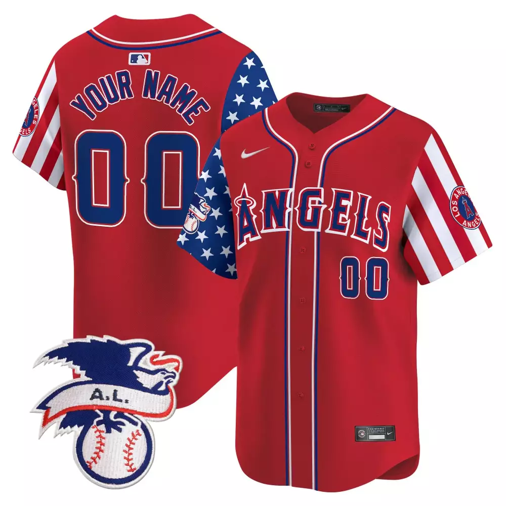 Custom Los Angeles Angels Jersey Red City Connect Al 2023 Men Split Design Blue White
