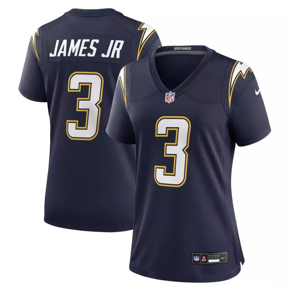 Derwin James Jr. 3 Jersey Navy Blue Los Angeles Chargers Women NFL White Yellow Alternate