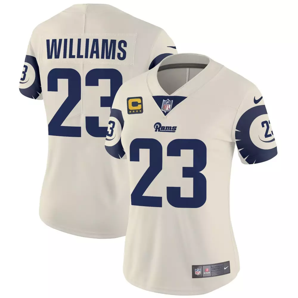 Kyren Williams 23 Rams Jersey Cream Stars Men American Navy Blue Vapor Limited All