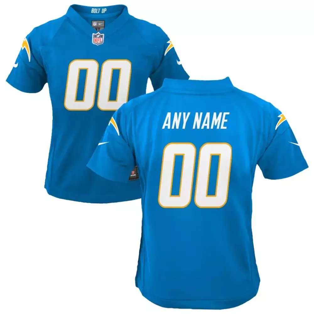Los Angeles Chargers Jersey Blue Men White Yellow Custom Game