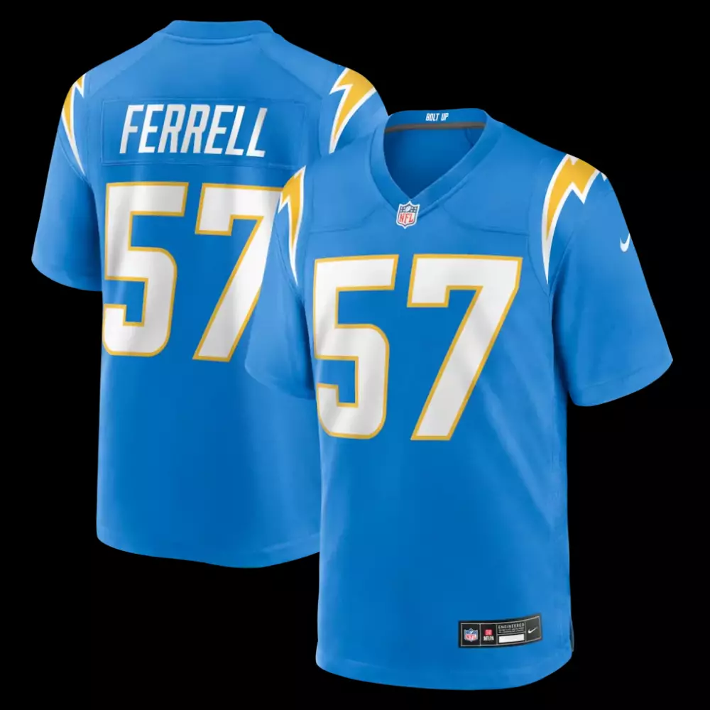 Clelin Ferrell 57 Jersey Blue Los Angeles Chargers Men Game Yellow White