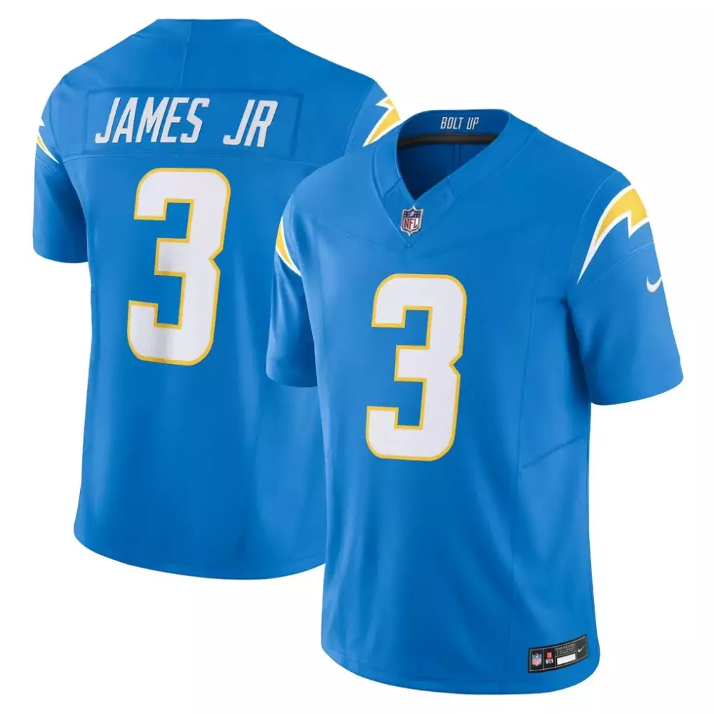 Derwin James 3 Jersey Blue Los Angeles Chargers Men Yellow White Vapor Limited