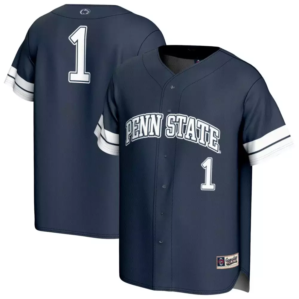 Penn State 1 Jersey Navy Nittany Lions Men White Gameday Fashion