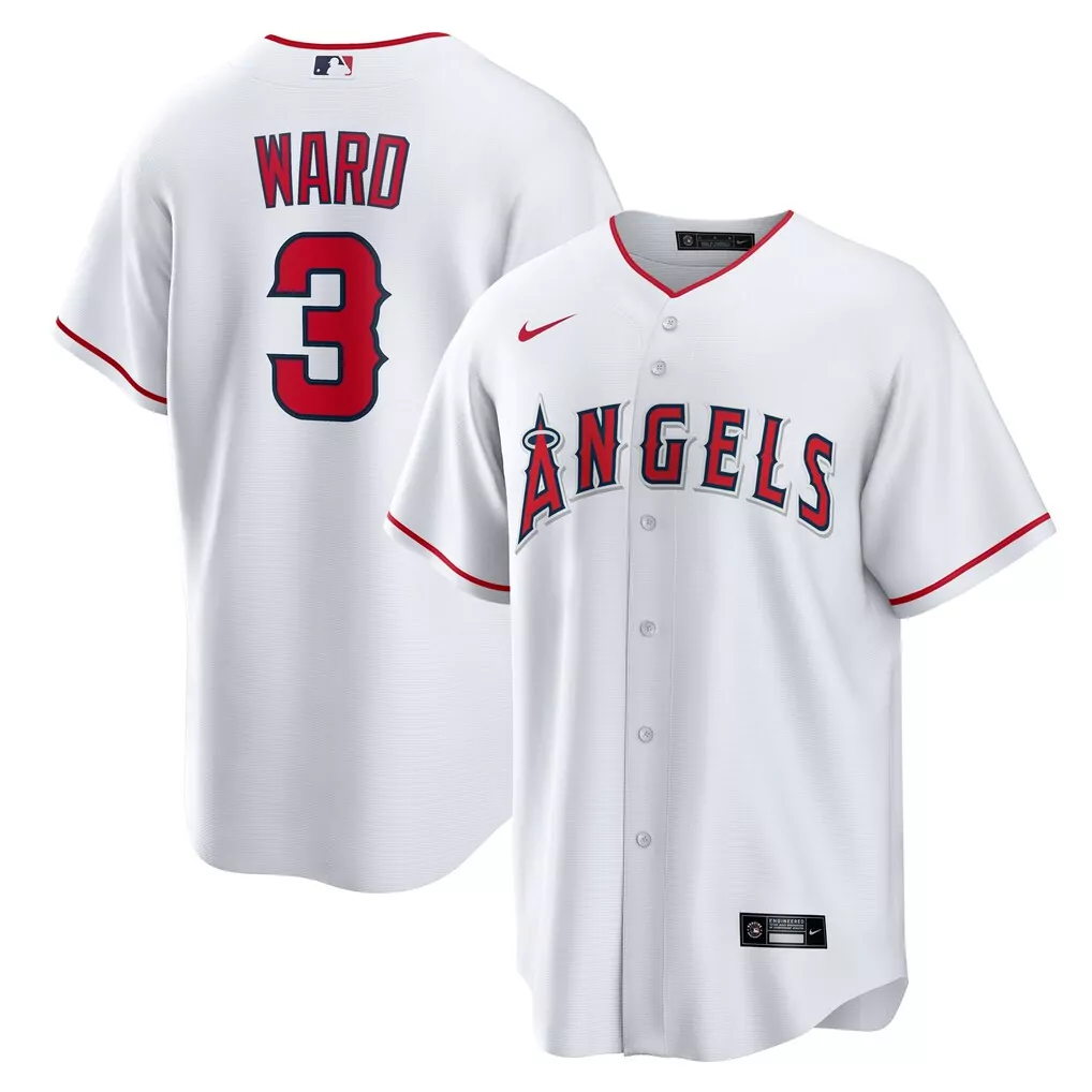 Taylor Ward 3 Angels Jersey White Men Red Navy Home Replica