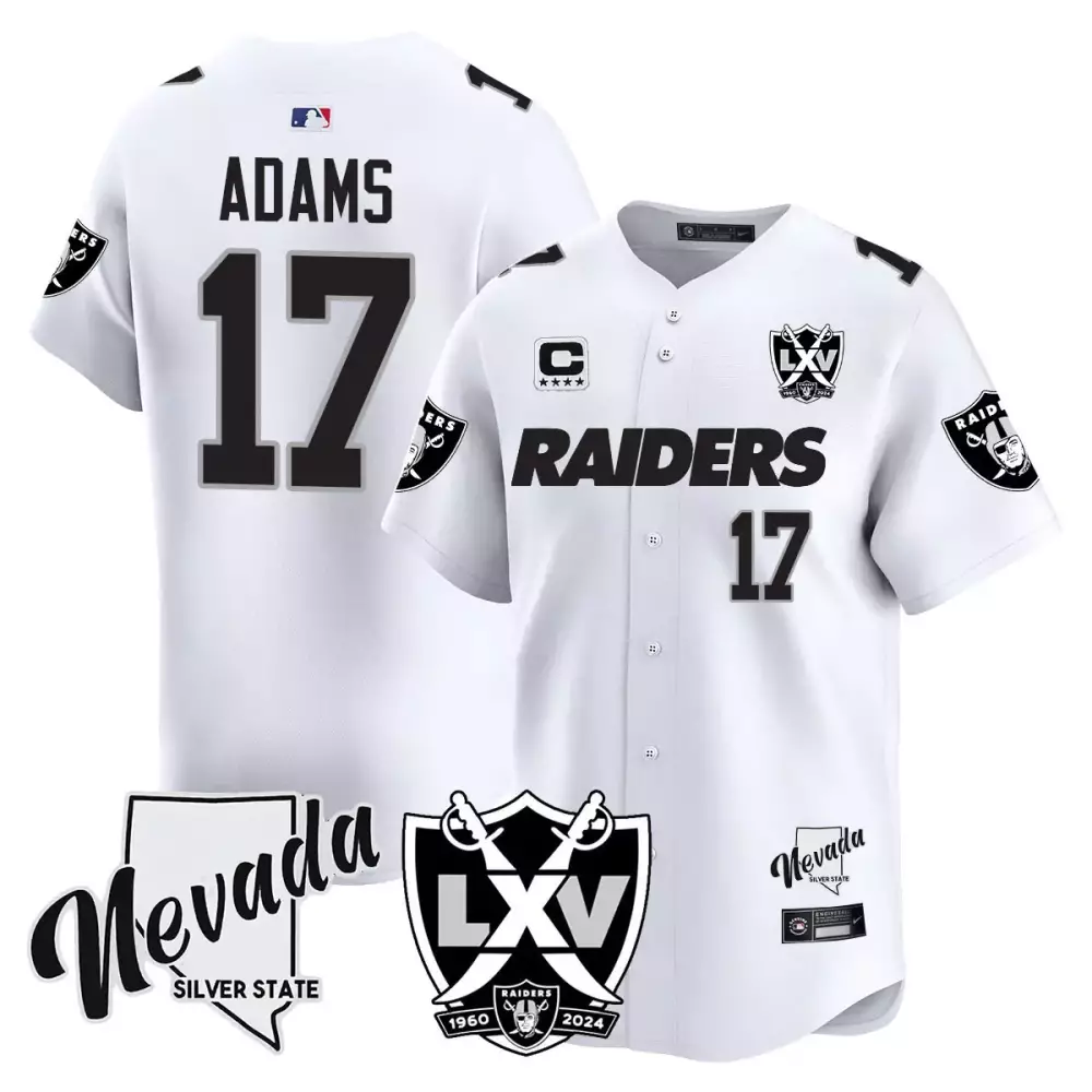 Davante Adams 17 Raiders Jersey White Men Black Limited Vapor Premier Anniversary