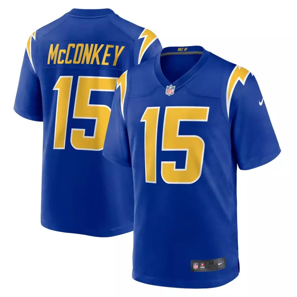 Ladd Mcconkey 15 Jersey Royal Blue Los Angeles Chargers Men Gold White Alternate