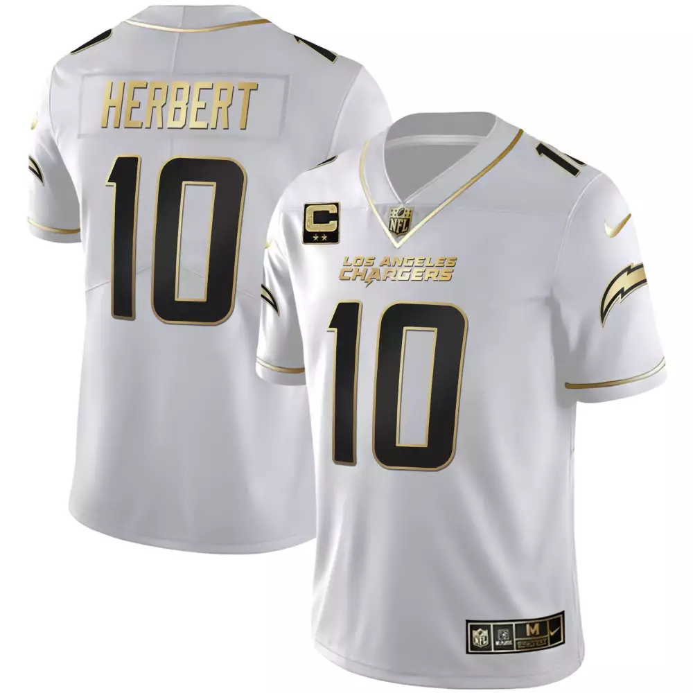 Justin Herbert 10 Jersey White NFL Salute To Service Los Angeles Chargers Men Player