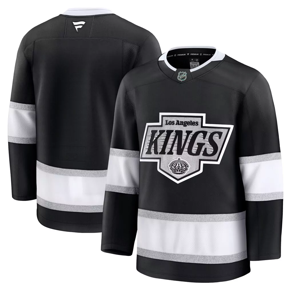 Los Angeles Kings Jersey Black Men White Silver Home