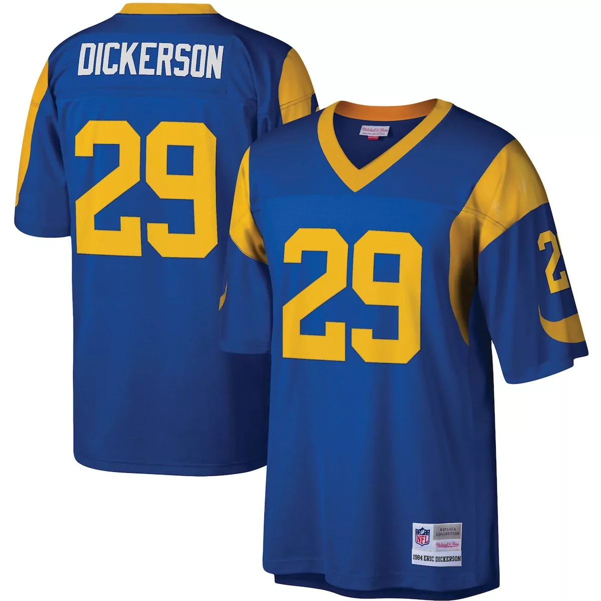 Eric Dickerson 29 Jersey Royal Blue 1984 Los Angeles Rams Mitchell Ness Men Replica