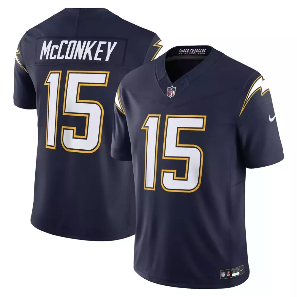 Ladd Mcconkey 15 Jersey Navy Los Angeles Chargers Men White Yellow Alternate Vapor