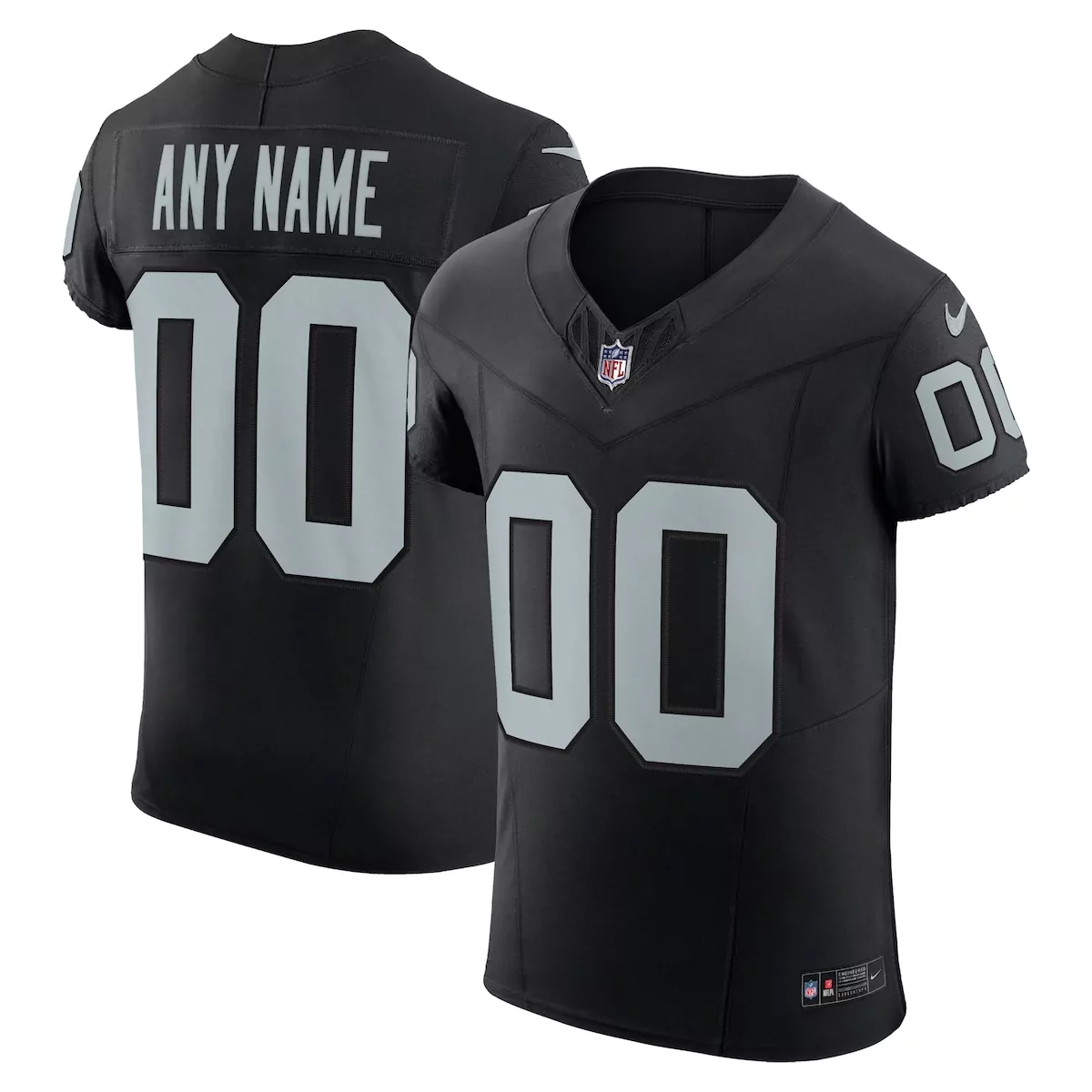 Las Vegas Raiders Jersey Black Men Player Gray Vapor Elite Custom