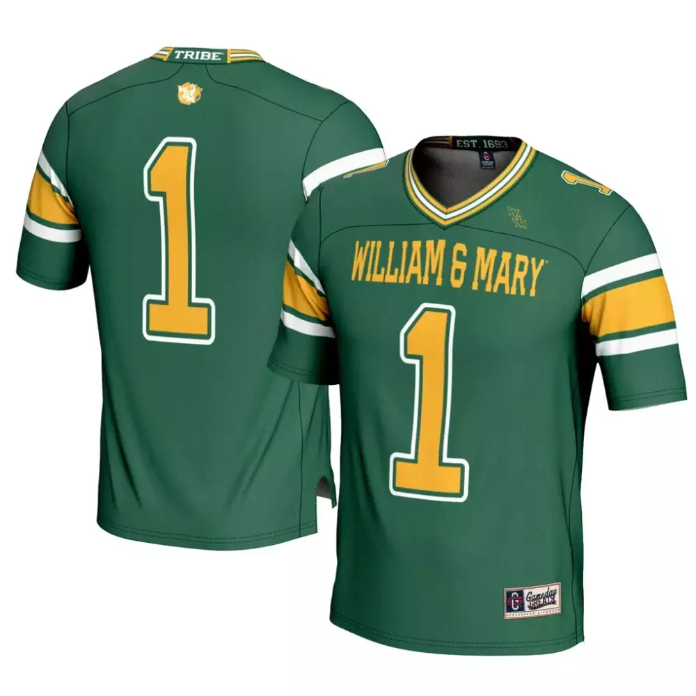 William & Mary 1 Jersey Green Gameday Greats Men Gold White