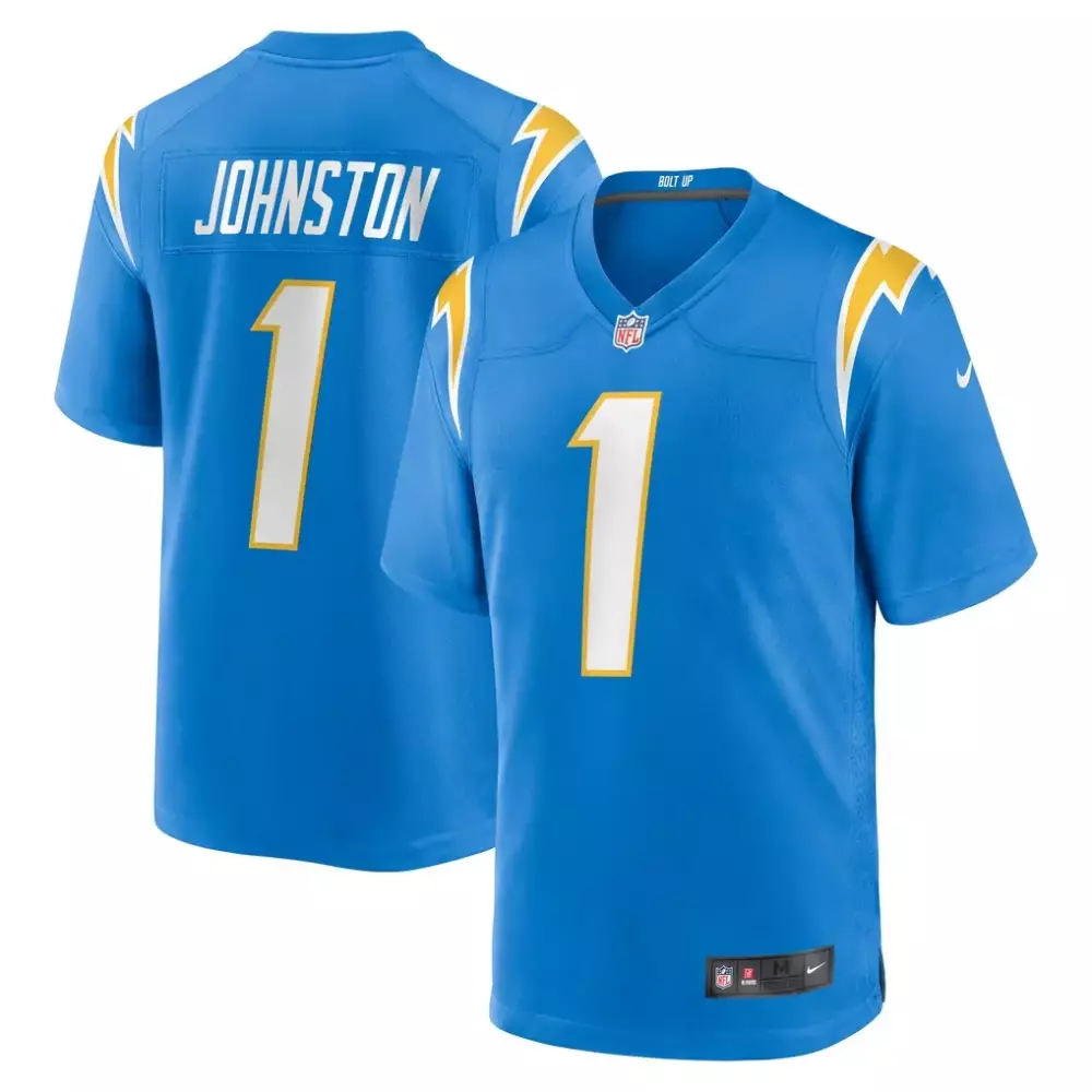 Quentin Johnston 1 Jersey Blue Los Angeles Chargers Men Replica Yellow White Game