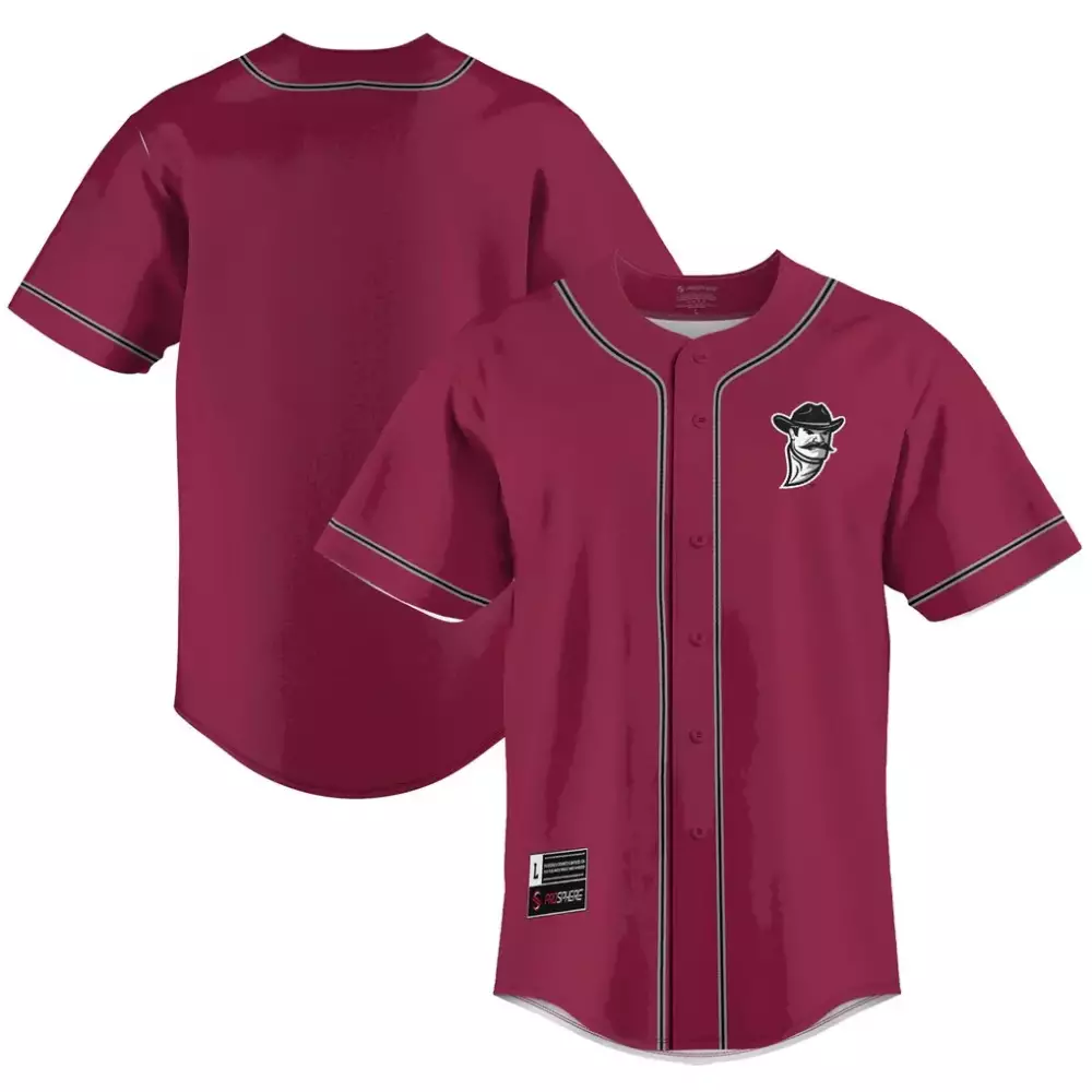 Custom Jersey Maroon Black White Gameday
