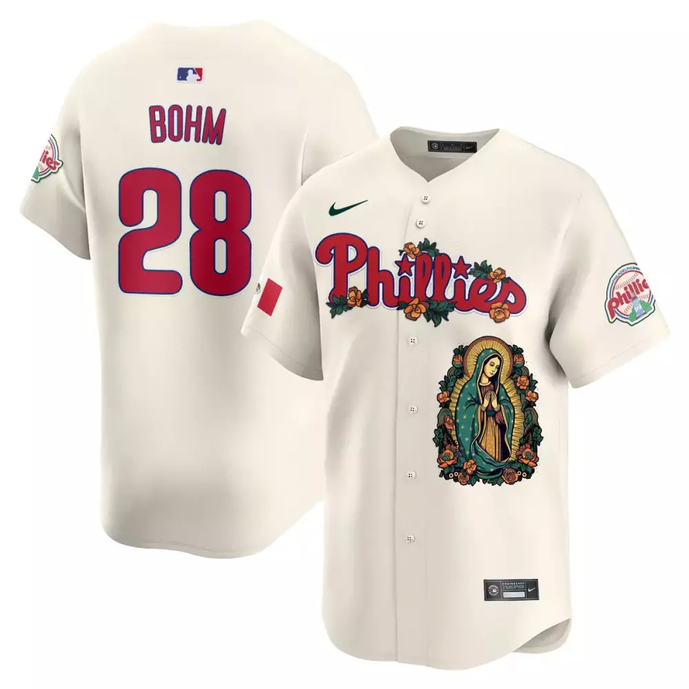 Alec Bohm 28 Phillies Jersey Cream Cinco De Mayo Mexican Flag Philadelphia Men Custom Design