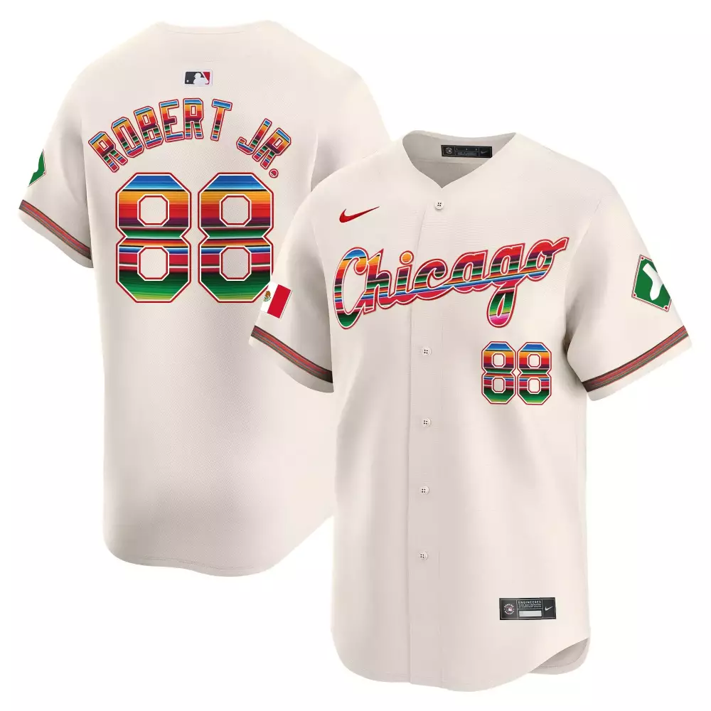 Luis Robert Jr. 88 Chicago Jersey Off-white City Connect Mexico Flag Cubs Men Alternate