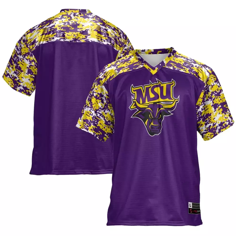 Msu Jersey Purple Digital Camo Custom Design Yellow White Gameday