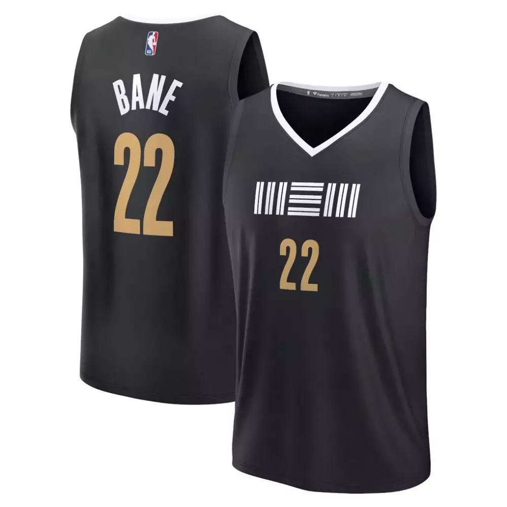Desmond Bane 22 Jersey Black White Gold