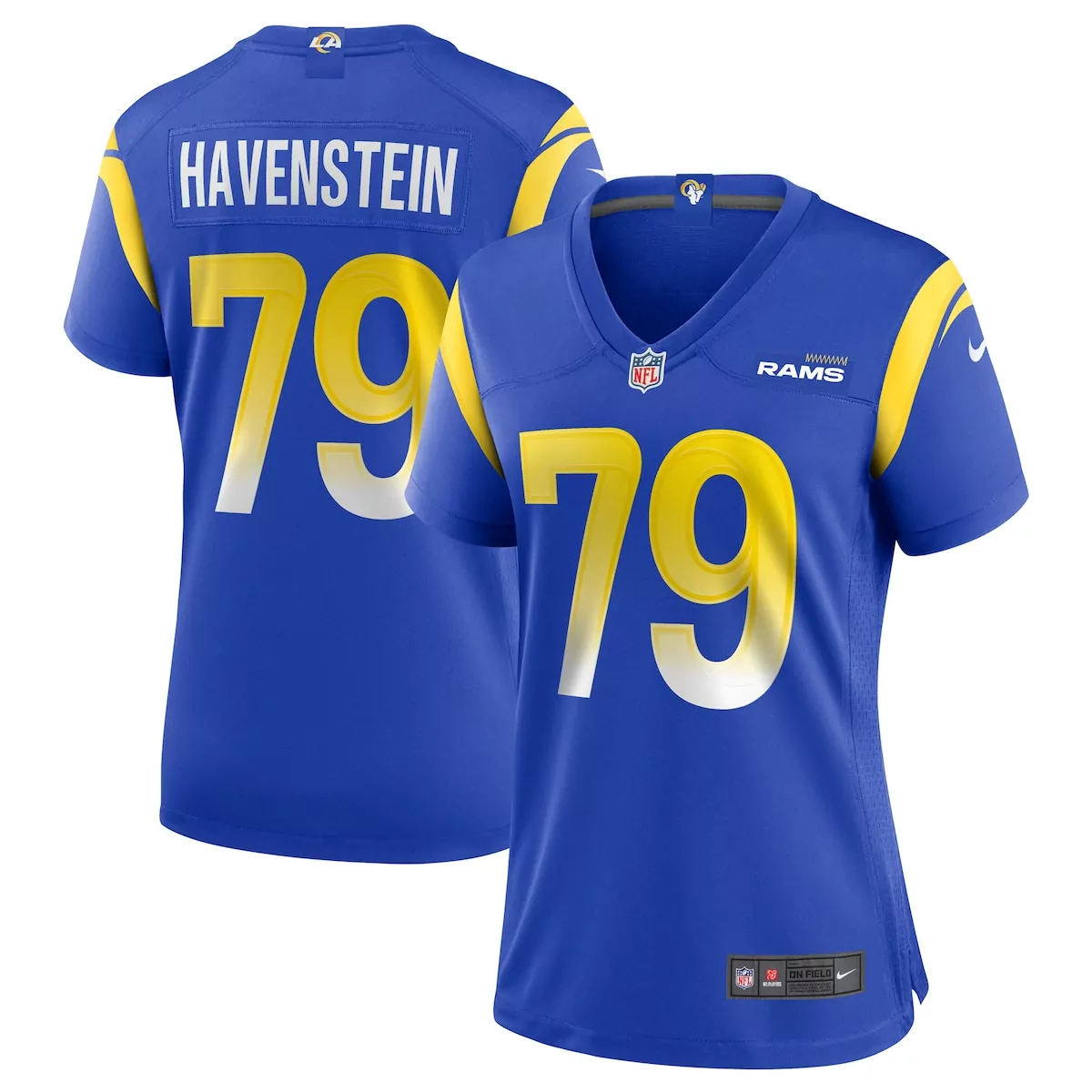 Rob Havenstein 79 Rams Jersey Blue Men Authentic Yellow White Game