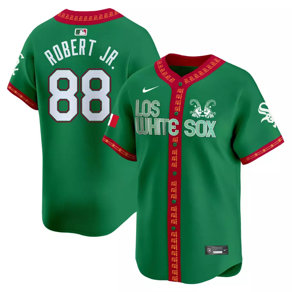 Luis Robert Jr. 88 Jersey Green Cinco De Mayo Los Angeles Dodgers Men Split Design