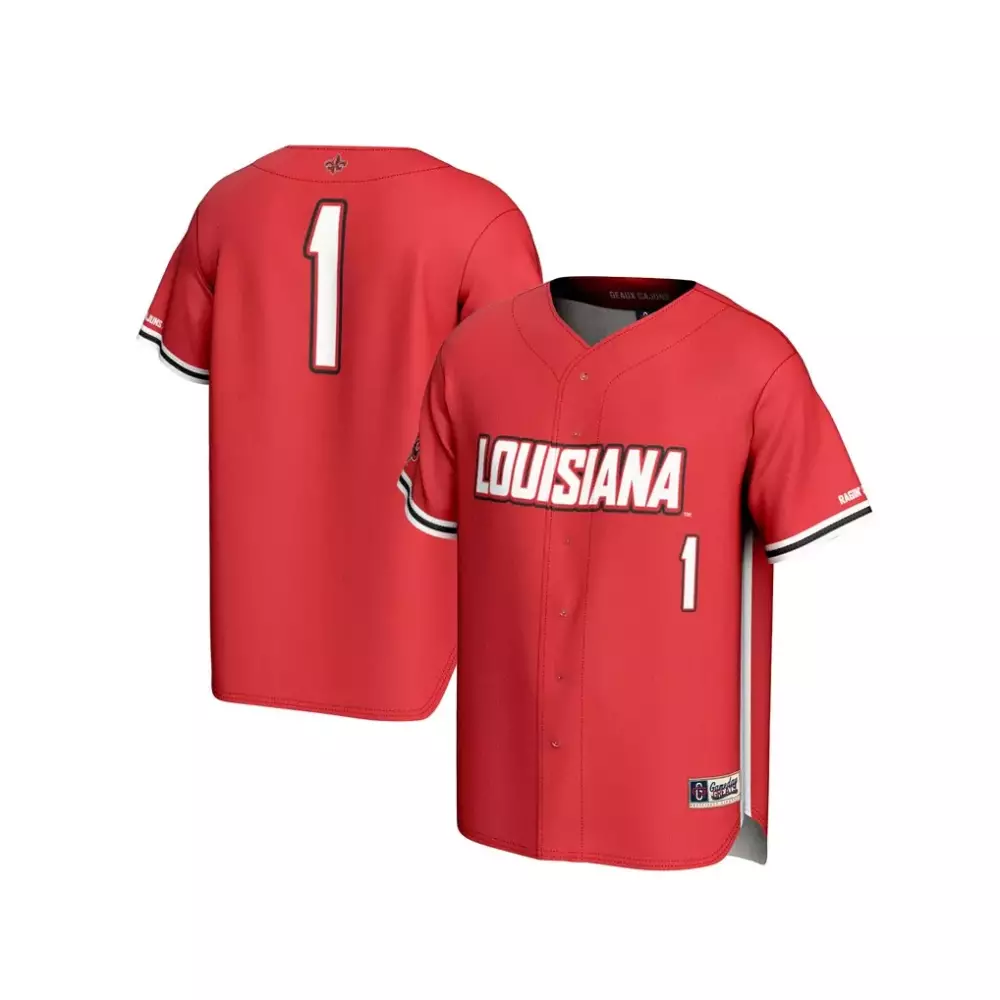Louisiana Ragin' Cajuns 1 Jersey Red Guardians Of The Game Men White Black Gameday