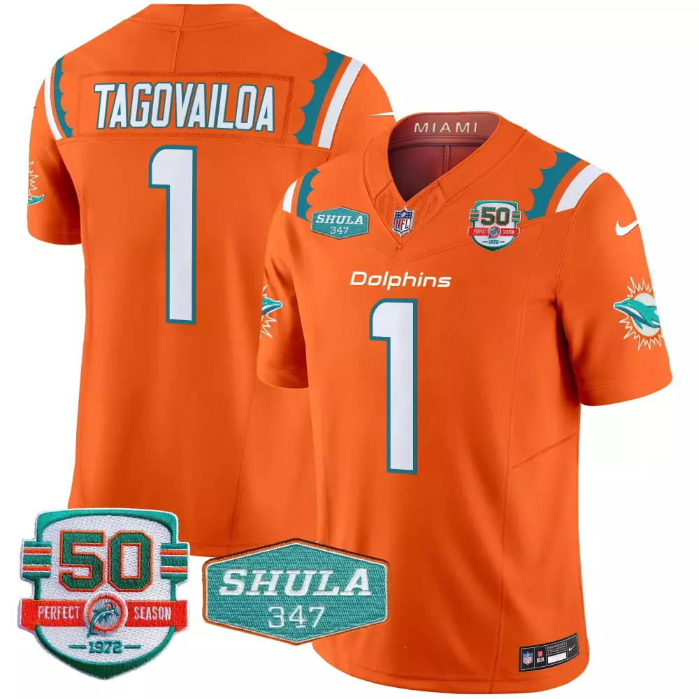 Tua Tagovailoa 1 Miami Dolphins Jersey Pink Dan Marino Man Record Breaker Men NFL