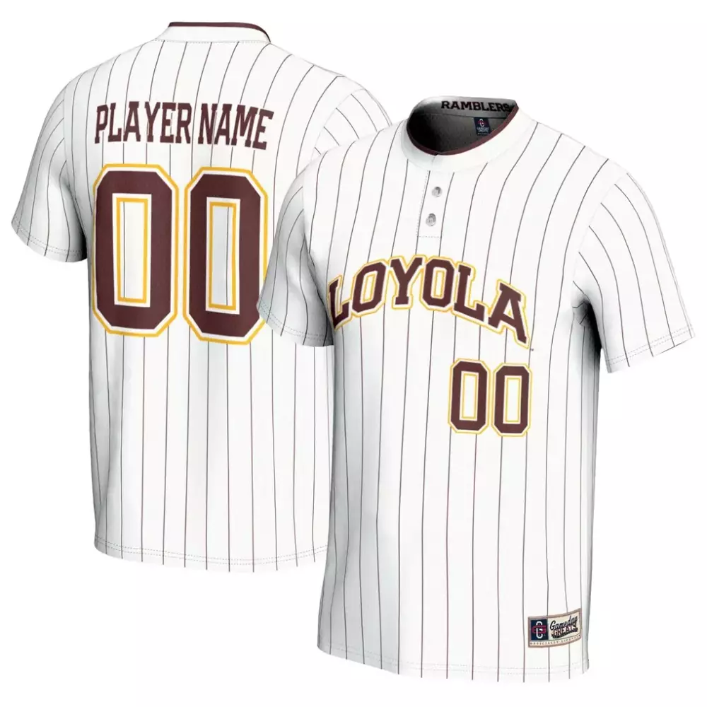 Loyola Ramblers Jersey White Maroon Gold Gameday