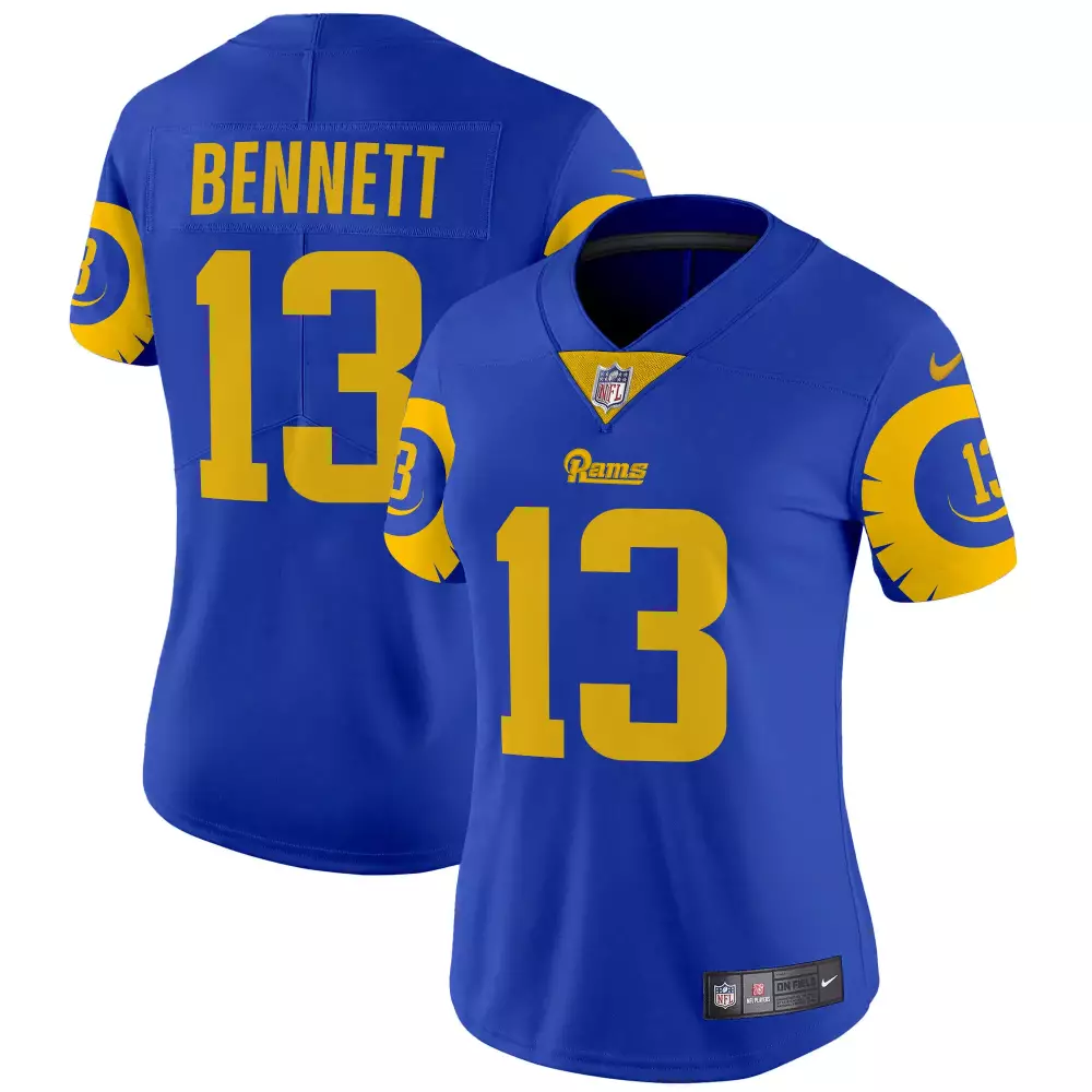 Stetson Bennett Iv 13 Rams Jersey Royal Blue Men Player Yellow Vapor Limited All